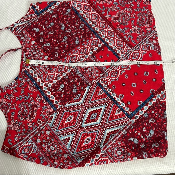 Hollister Red Multicolor Cross Back women’s size L - Picture 3 of 6
